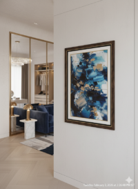 Contemporary Blue Abstract Frame