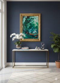 Refined Black Abstract Frame