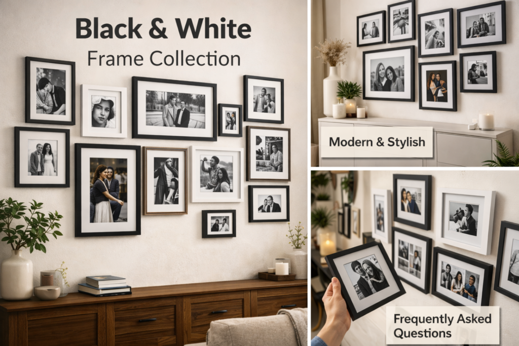 Black & White Frame Collection | Modern & Elegant Wall Decor