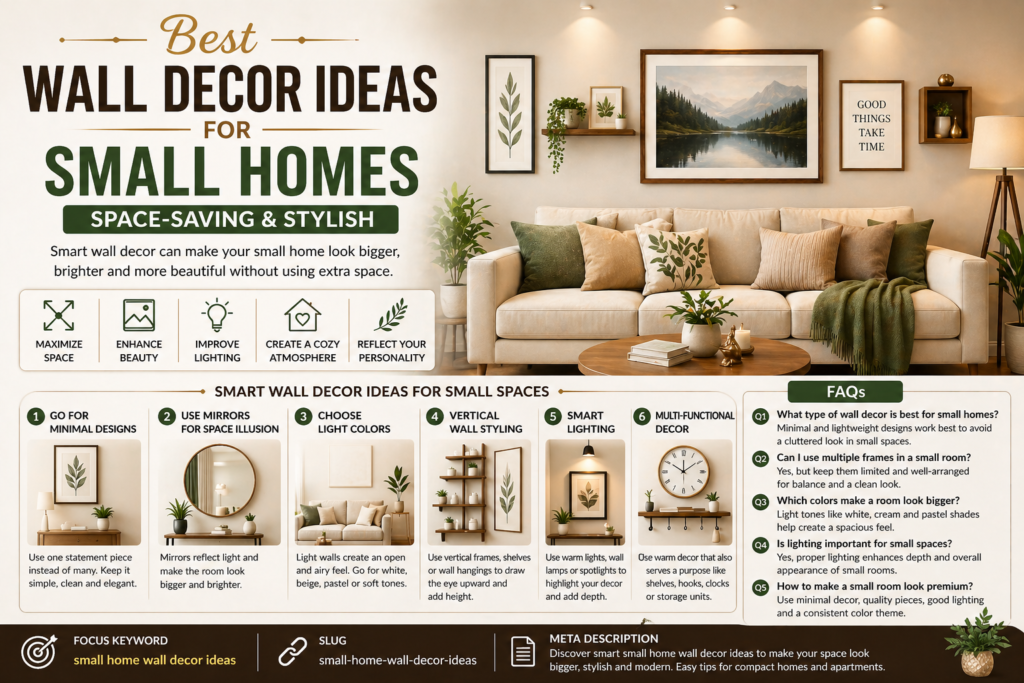 Small Home Wall Decor Ideas: Space-Saving Tips for a Stylish & Modern Look