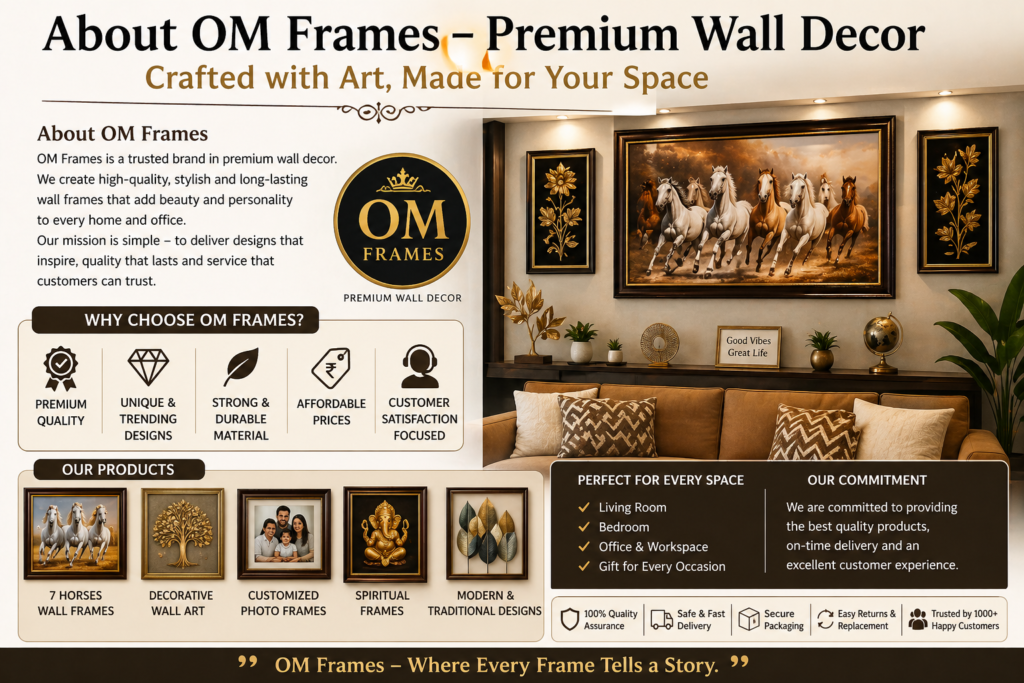 About OM Frames: Premium Wall Frames Brand for Stylish Home Decor